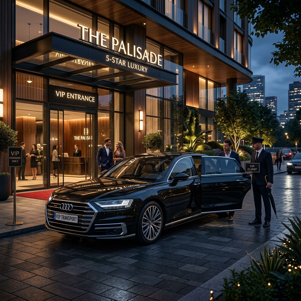 Protokol karşılama için Audi A8 Long makam aracı